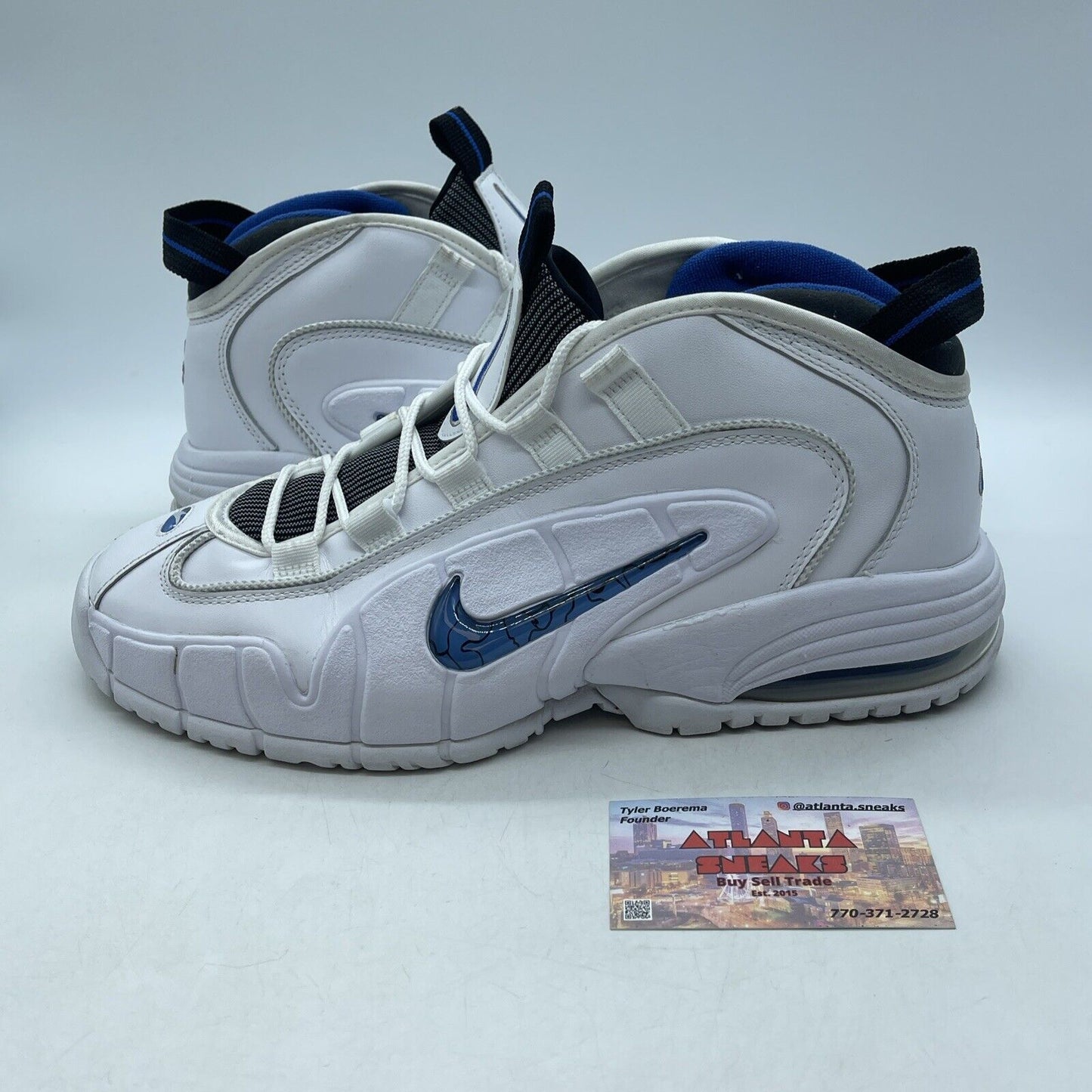 Size 11 - Nike Air Max Penny 1 Home Blue Black White Suede Leather (DV0684-100)