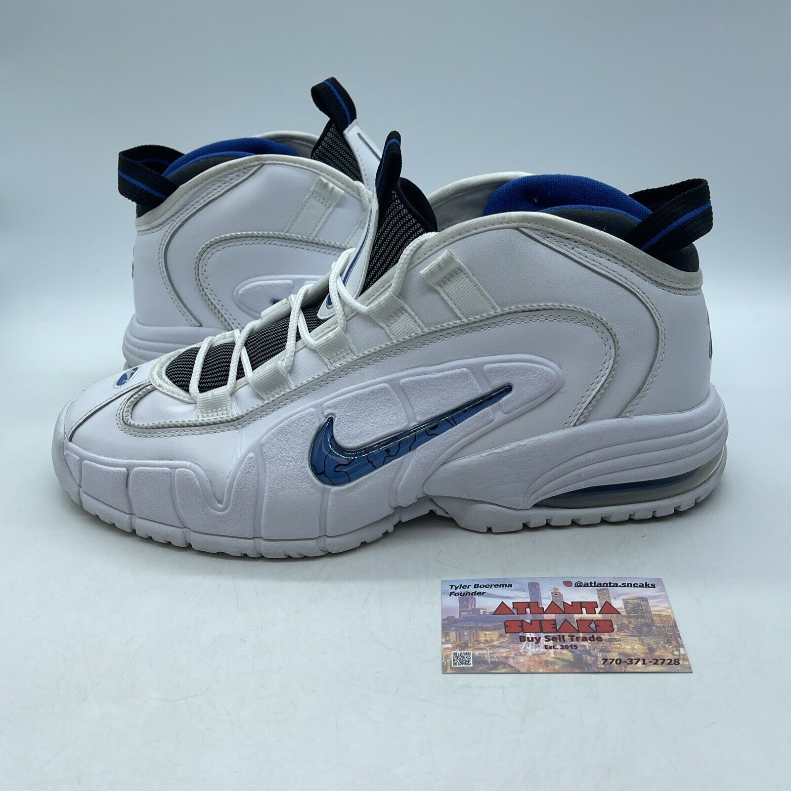 Size 11 - Nike Air Max Penny 1 Home Blue Black White Suede Leather (DV0684-100)