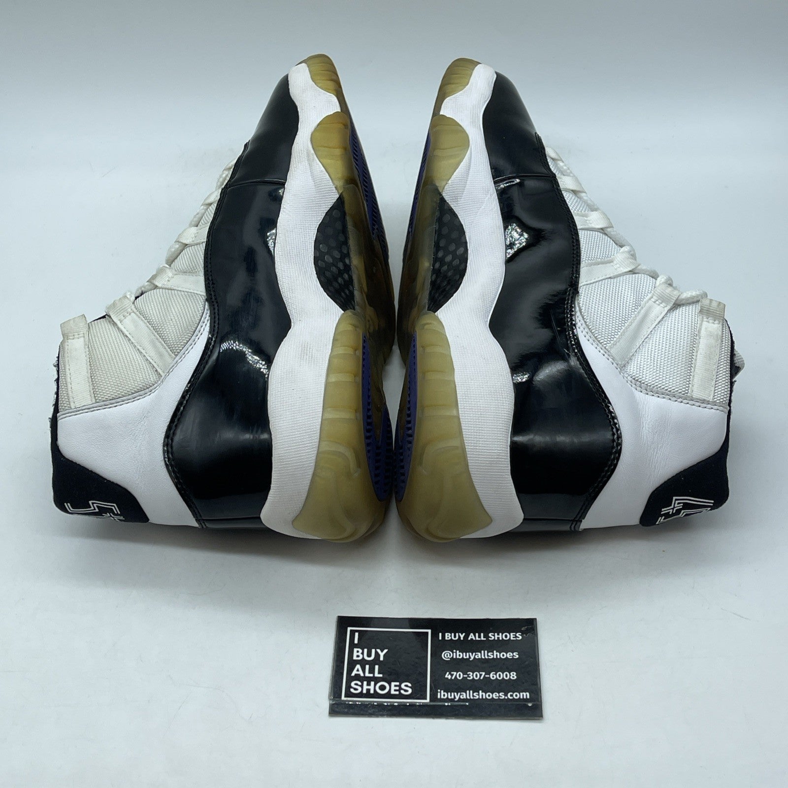 Size 10 - Jordan 11 Retro High Concord Black White Leather (378037-100)