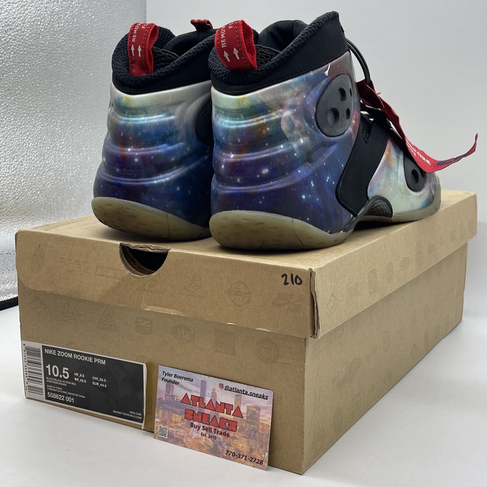 Size 10.5 - Nike Zoom Rookie Prm Galaxy Black Pod Blue Purple Suede (558622-001)