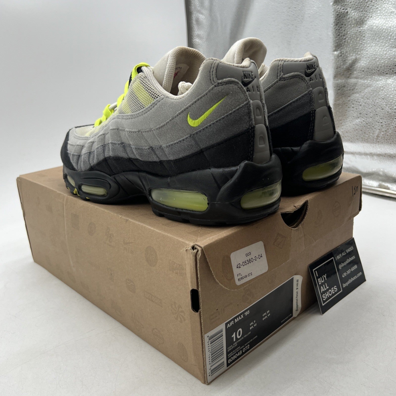 Size 10 - Nike Air Max 95 2010 Neon (609048-072)