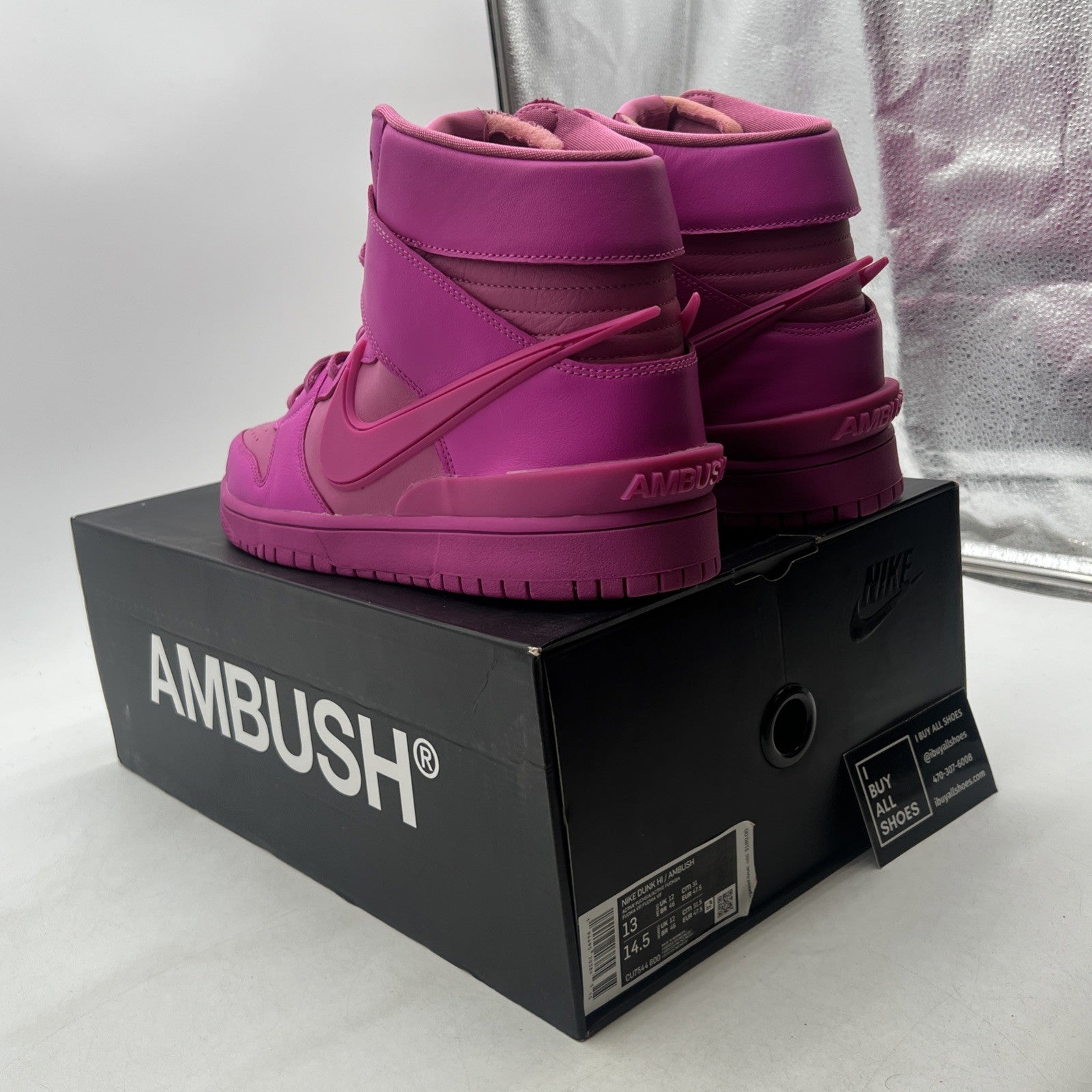Size 13 - Nike AMBUSH x Dunk High Pink (CU7544-600)
