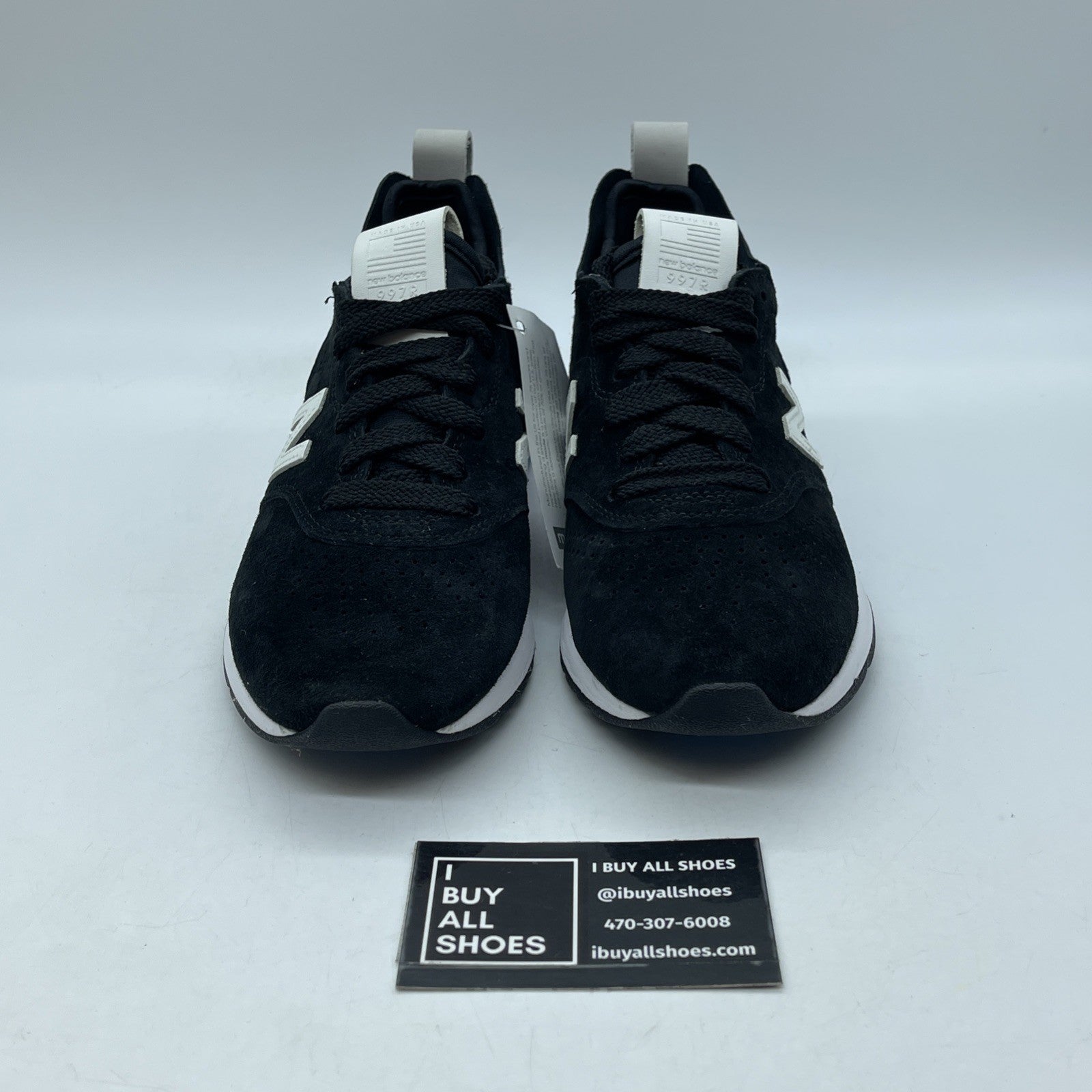 Size 5 - New Balance 997 Deconstructed Made In USA Black White Suede (M997VB2)