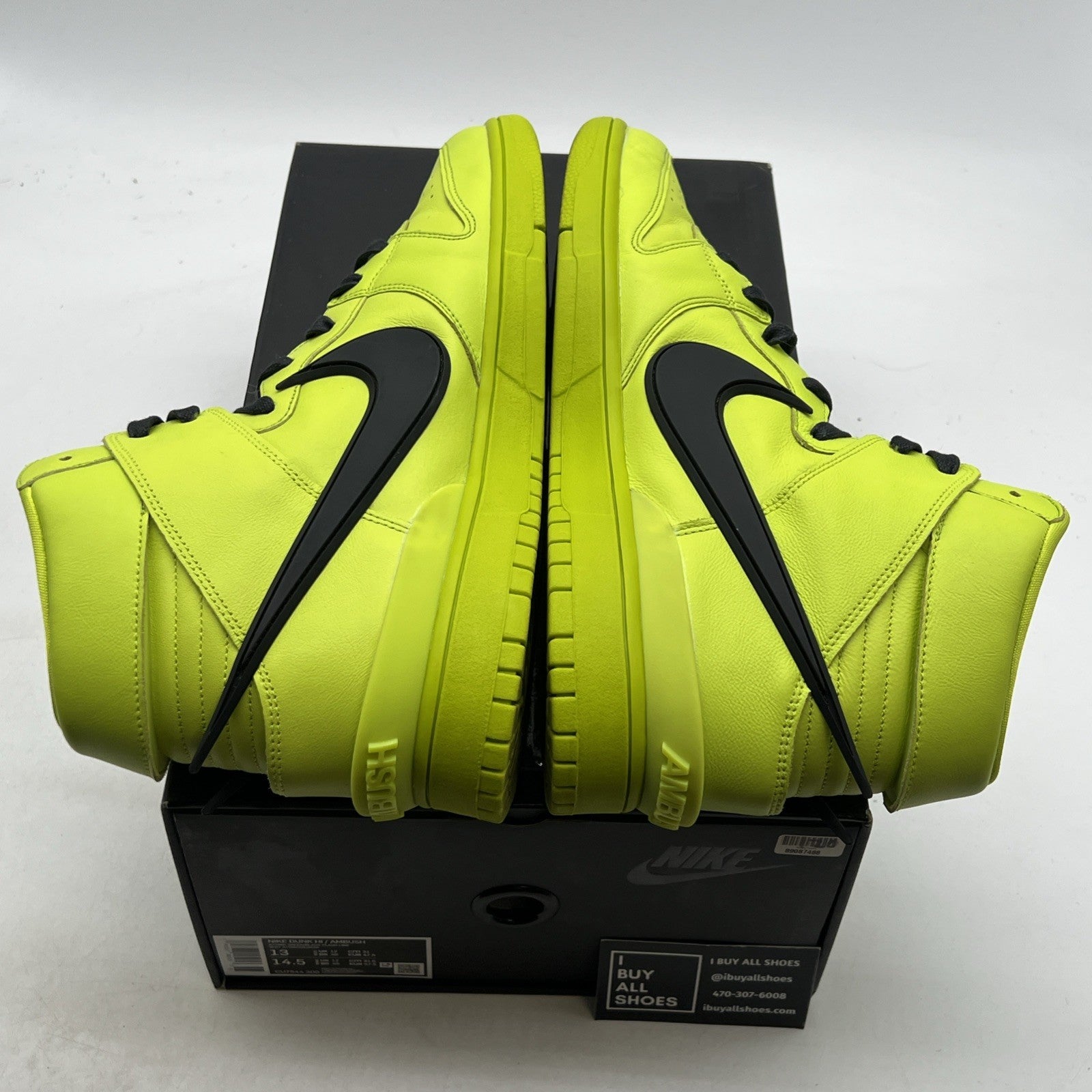Size 13 - Nike AMBUSH x Dunk High Flash Lime (CU7544-300)