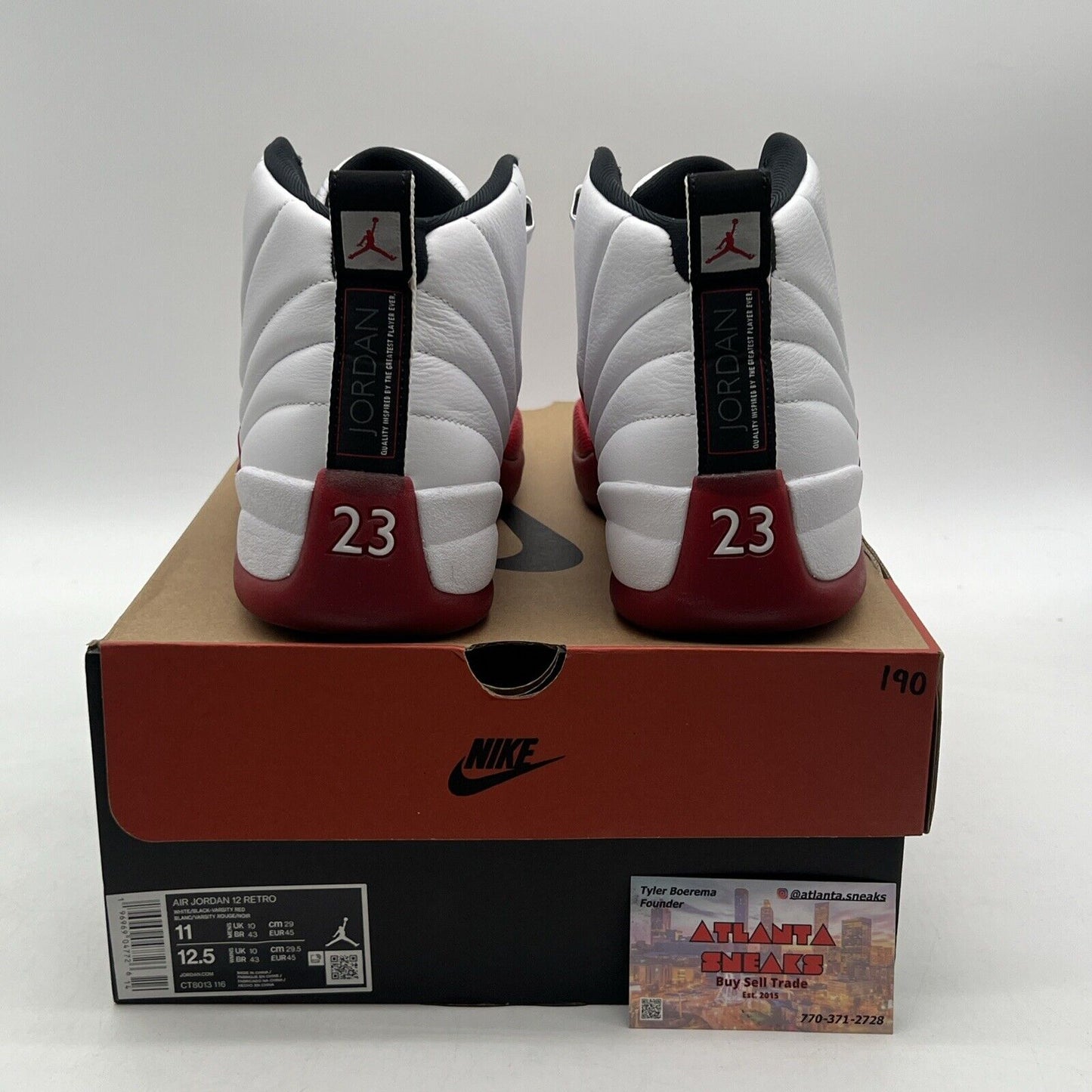 Size 11 - Jordan 12 Retro 2023 Mid Cherry White Leather (CT8013-116)