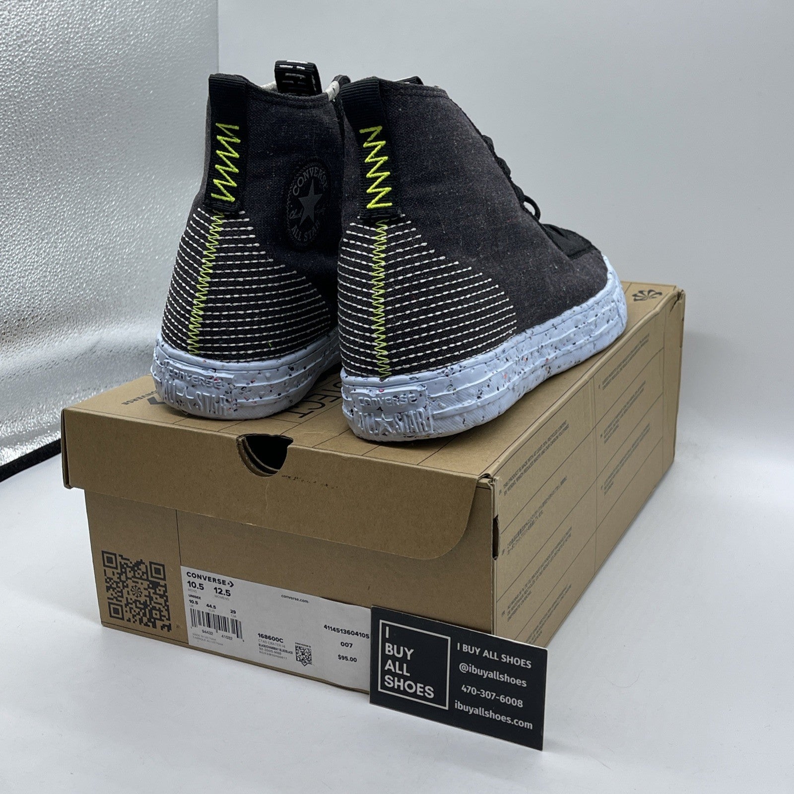 Size 10.5 - Converse Chuck Taylor All Star Crater High Black