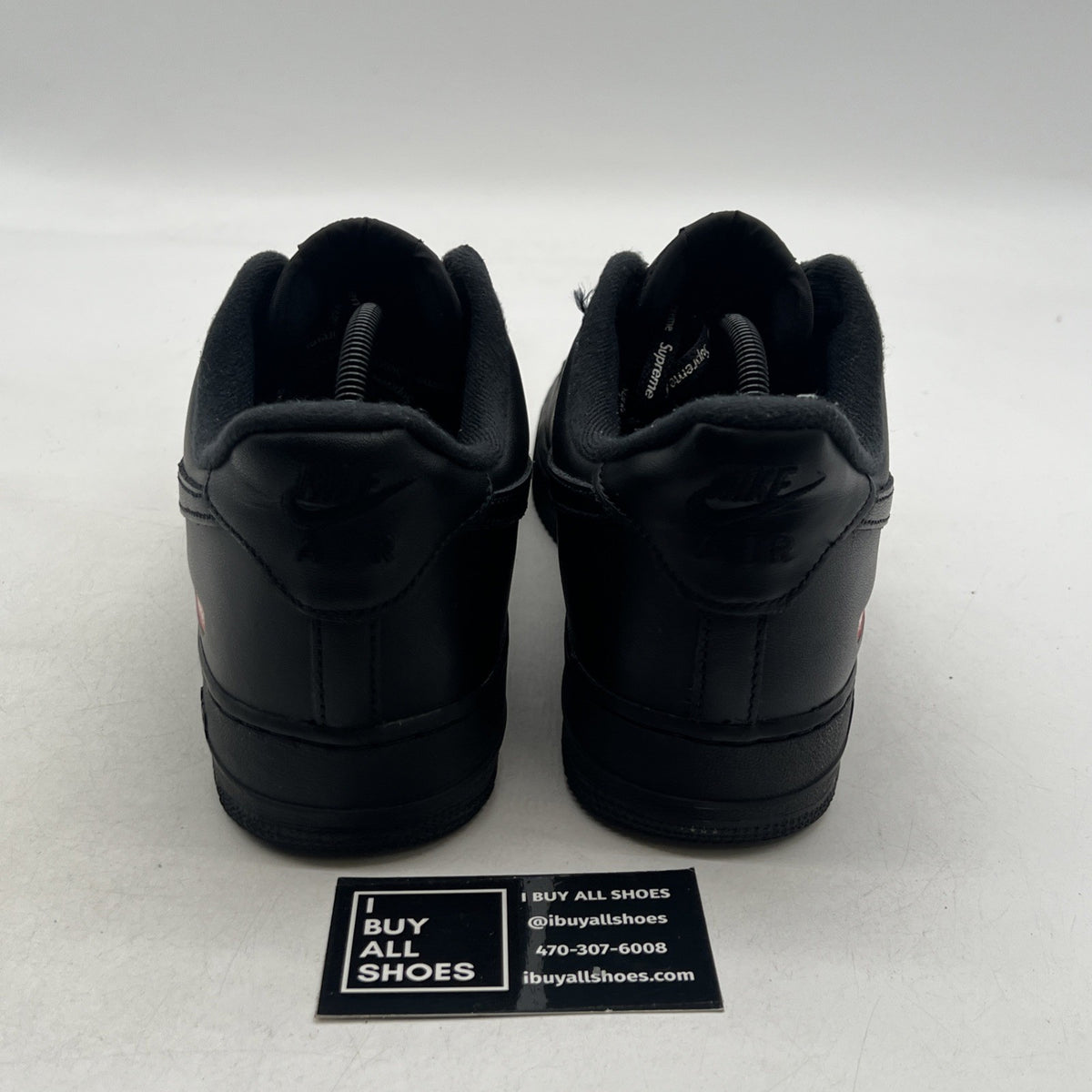 Size 10 - Nike Air Force 1 Low x Supreme Box Logo - Black (CU9225-001)