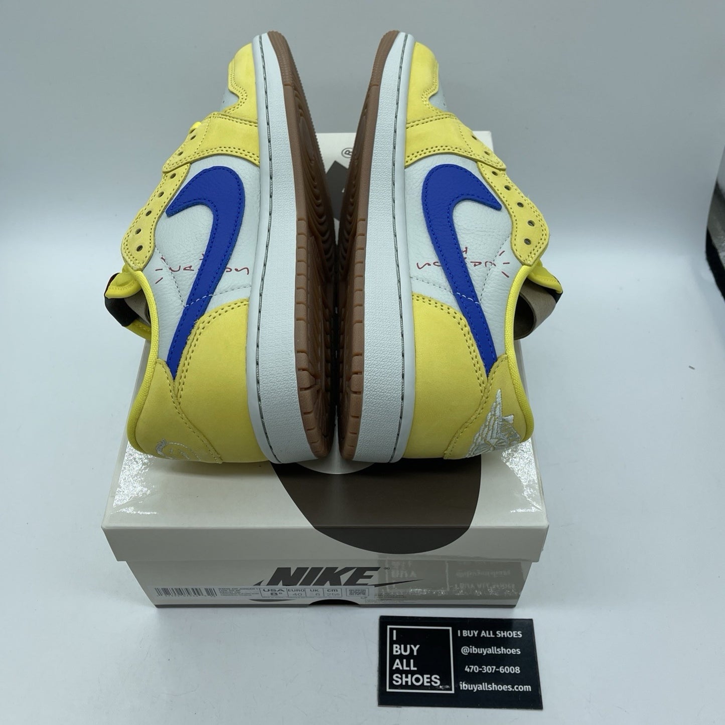 Size 8.5W - Travis Scott x Air Jordan 1 Retro OG SP Low Canary (DZ4137-700)