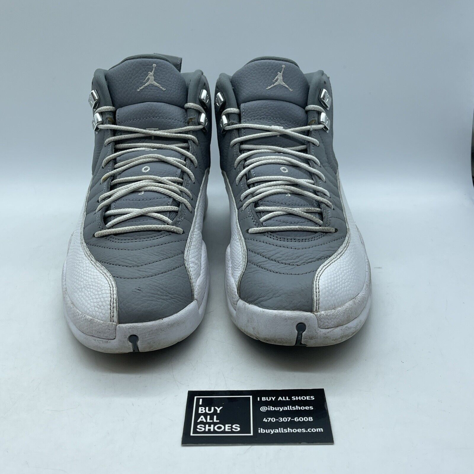 Size 12 - Jordan 12 Stealth 2022 Grey White Leather (CT8013-015)