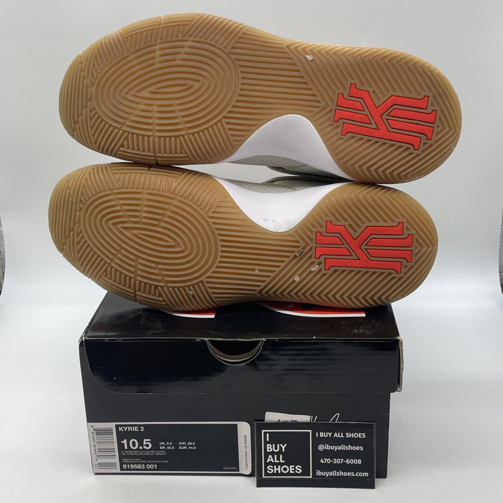 Size 10.5 - Nike Kyrie 2 Summer Grey Suede Leather  (819583-001)