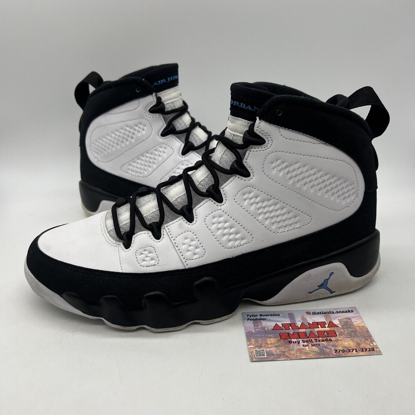 Size 9.5 - Jordan 9 Retro University Blue 2020 White Navy Leather (CT8019-140)