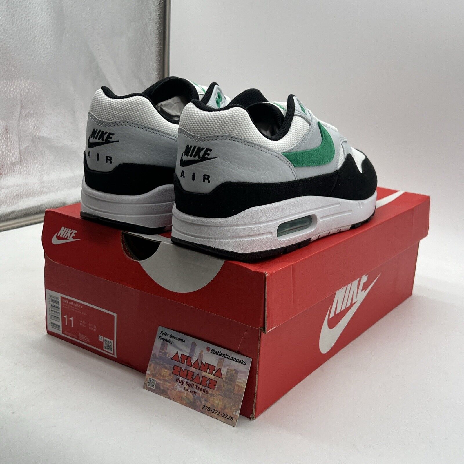 Size 11 - Nike Air Max 1 Low Stadium Green White Black Suede  (FN6952-100)