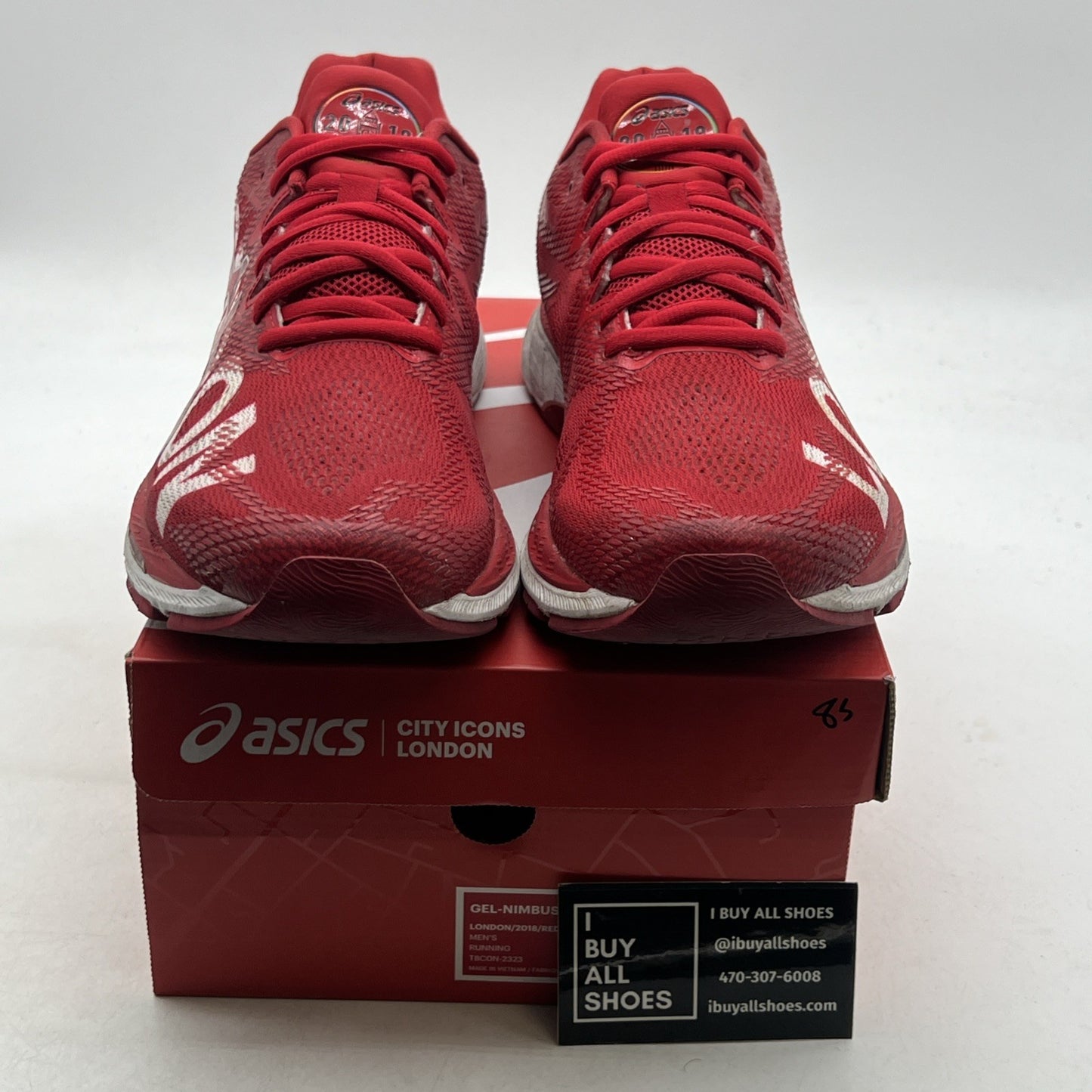 Size 11.5 - Asics Gel-Nimbus 20 City Icon London Ltd Edition Red (T8C0N-2323)