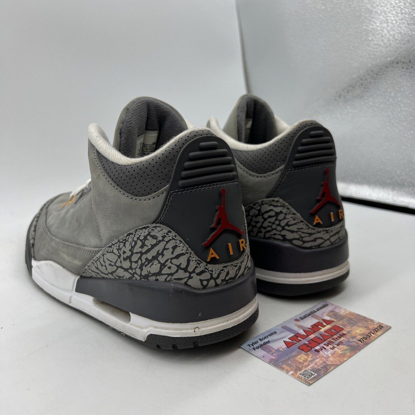 Size 9 - Jordan 3 Retro Mid Cool Grey Red Orange Suede (CT9532-012)