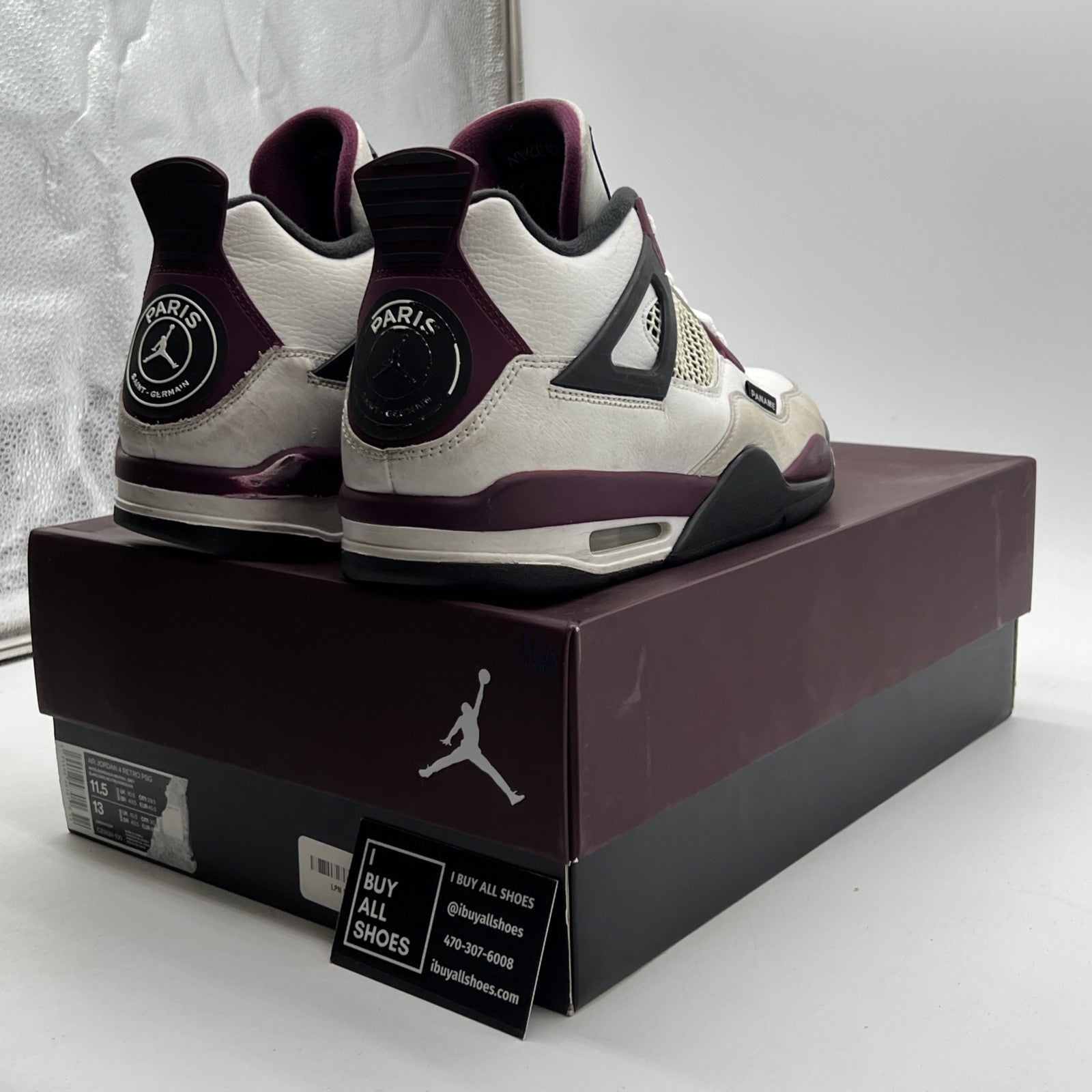Size 11.5 - Air Jordan 4 Retro x Paris Saint-Germain Bordeaux (CZ5624-100)