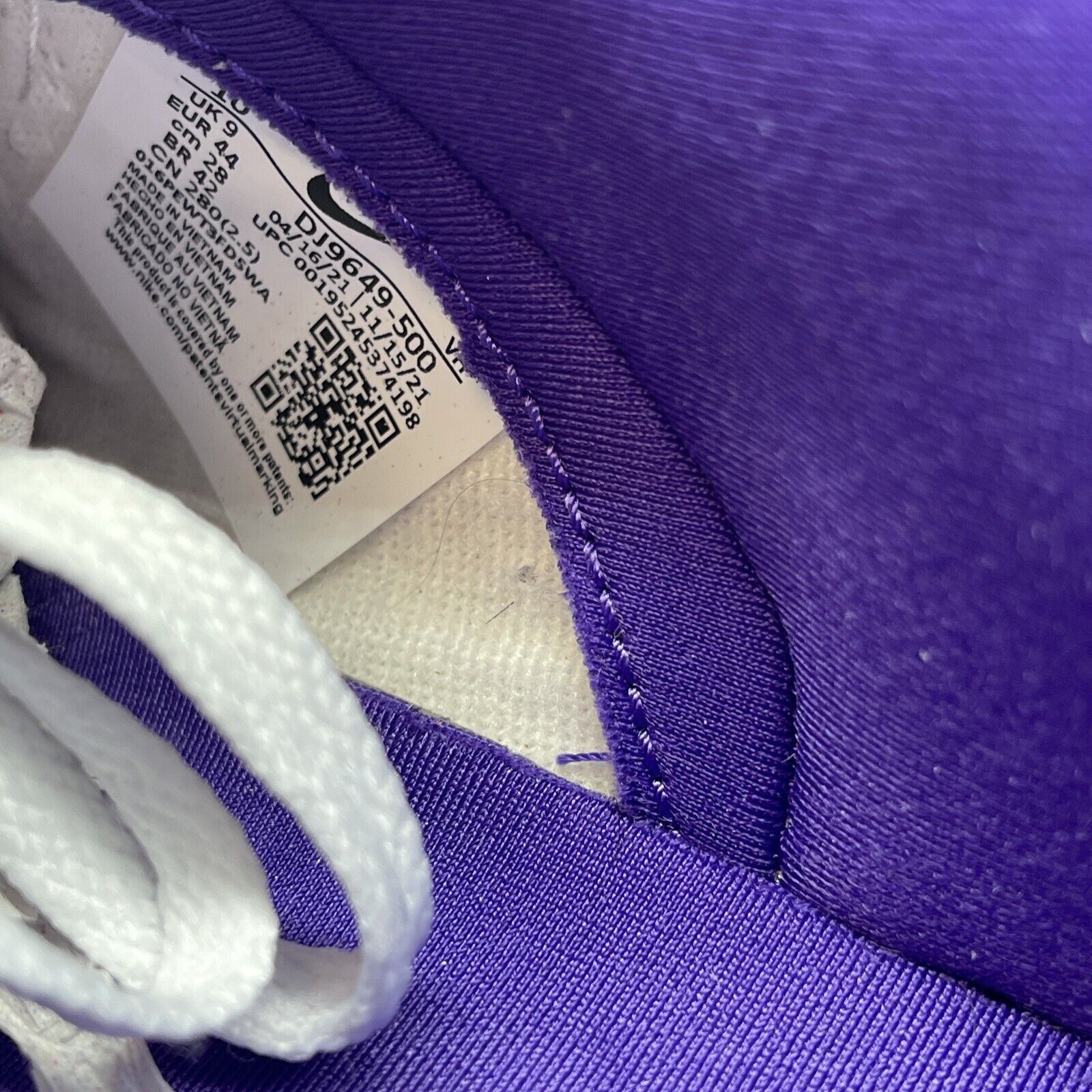 Size 10 - Nike Union LA x Dunk Low Passport Pack - Court Purple (DJ9649-500)