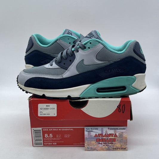 Size 8.5 - Nike Air Max 90 Essential Wolf Grey Blue Graphite (537384-408)