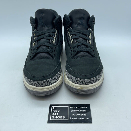 Size 9.5 - Air Jordan (W) 3 Retro "OFF NOIR" 2023 Black Grey Suede (CK9246-001)
