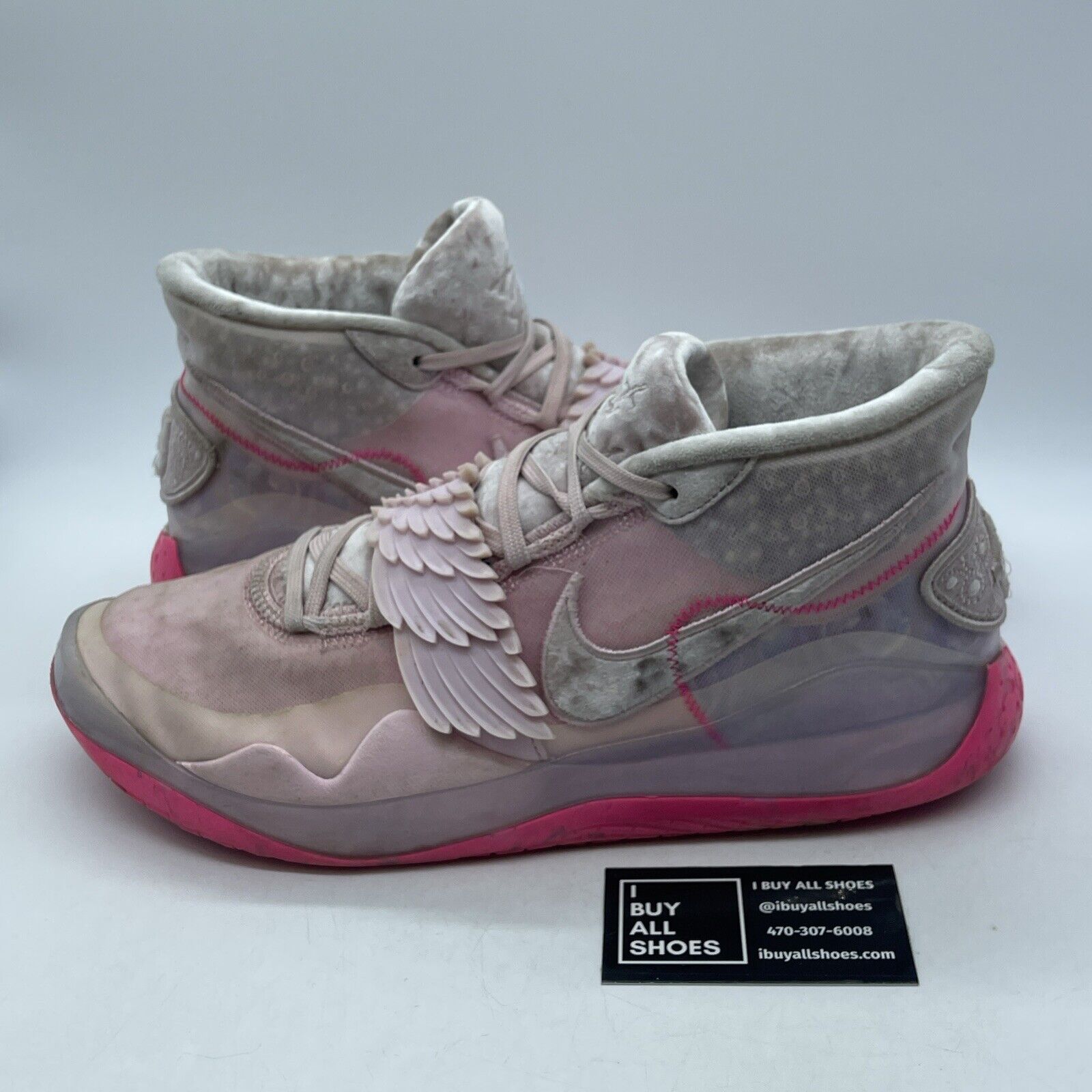 Size 13.5 - Nike KD 12 Aunt Pearl Pink Suede Leather (CT2740-900)
