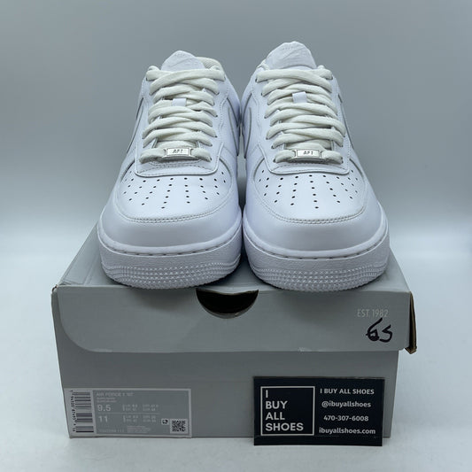 Size 9.5 - Nike Air Force 1 '07 Low Triple White Leather (CW2288-111)