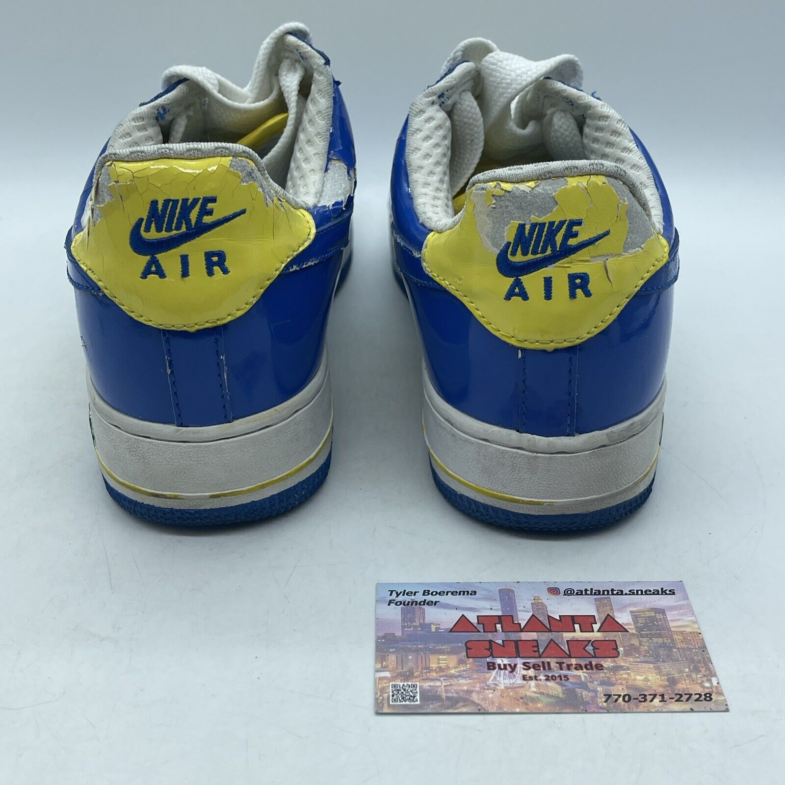 Size 9.5 - Nike Air Force 1 Premium Brazil World Cup Blue Yellow (309096-441)