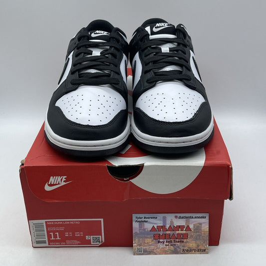 Size 11.5 - Nike Dunk Low Black White Leather (DD1391-100)