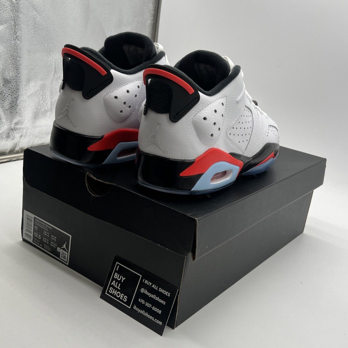 Size 11 - Air Jordan 6 Retro Golf Low White Infrared (DV1276-106)