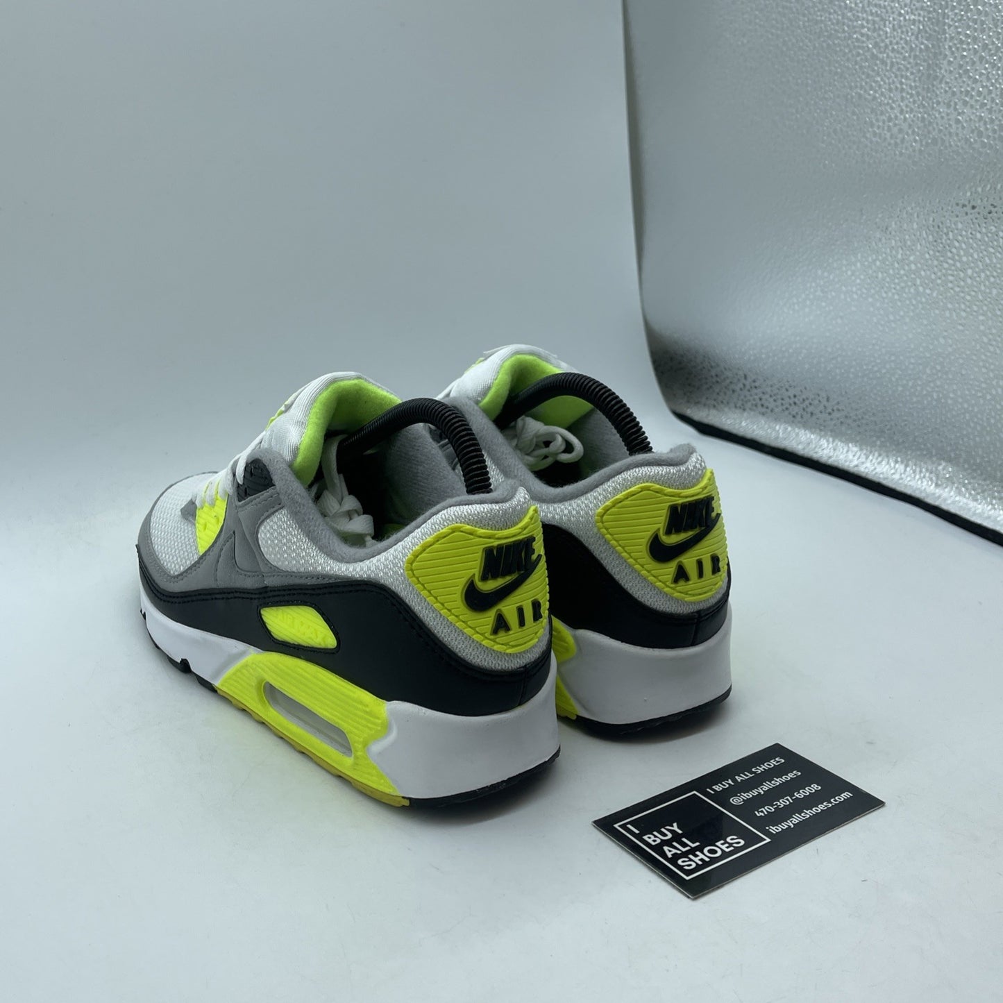 Size 7.5 - Nike Air Max 90 2020 Volt Gray Black Suede Leather (CD0881-103)