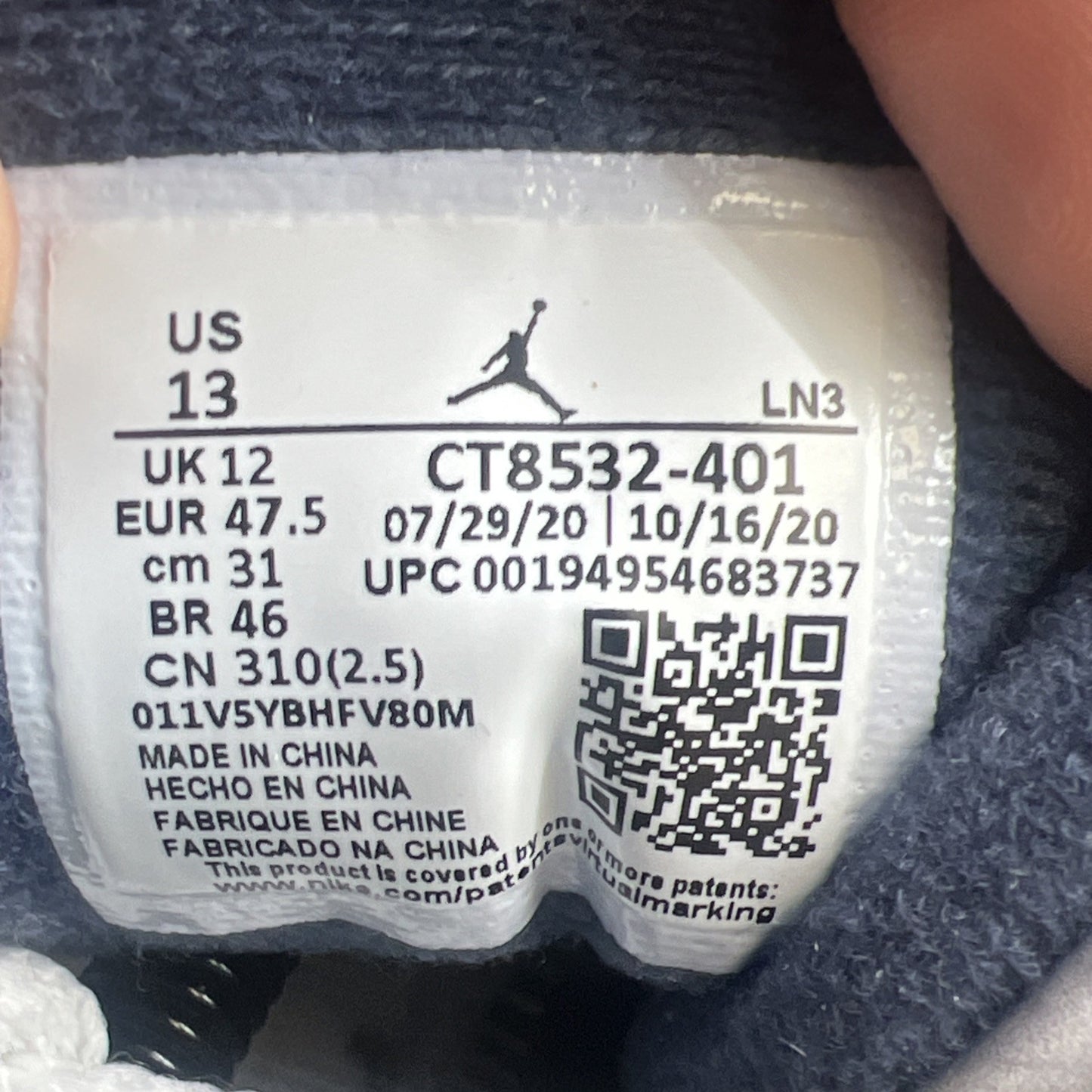 Size 13 - Air Jordan 3 Retro Georgetown (CT8532-401)