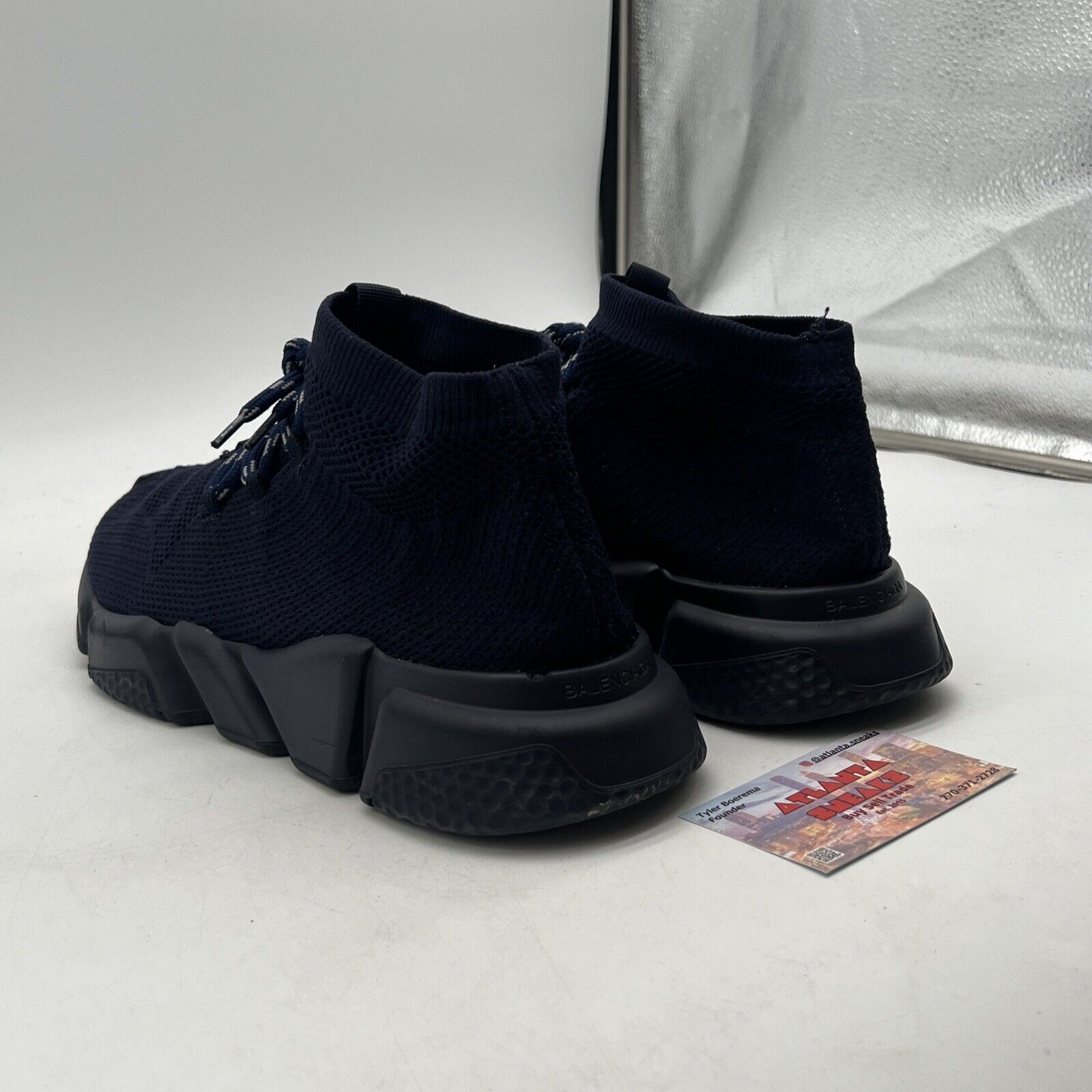 Size 10 - Balenciaga Speed Trainer Lace Up 2018 Navy