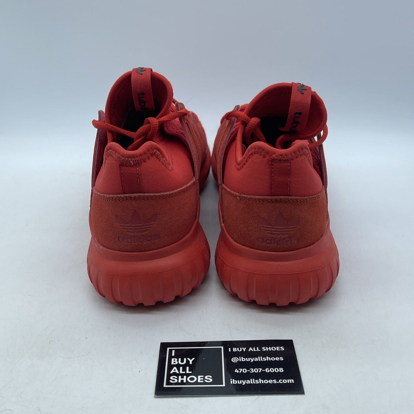 Size 8.5 - adidas Tubular Radial Red Suede Leather (S80116)