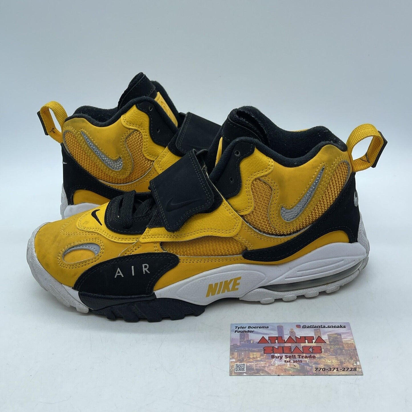 Size 8 - Nike Air Max Speed Turf Steelers Yellow. Black Suede (BV1165-700)