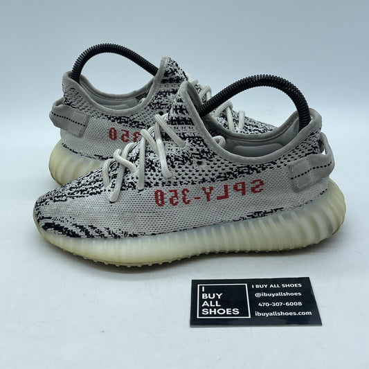 Size 4.5 - adidas Yeezy Boost 350 V2 Low Zebra White Black Suede (CP9654)