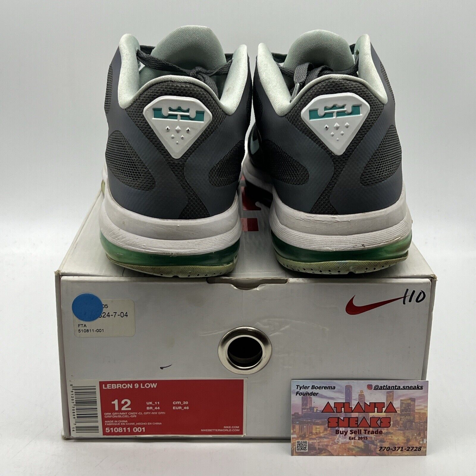 Size 12 - Nike LeBron 9 Low Easter White Grey (510811-001)