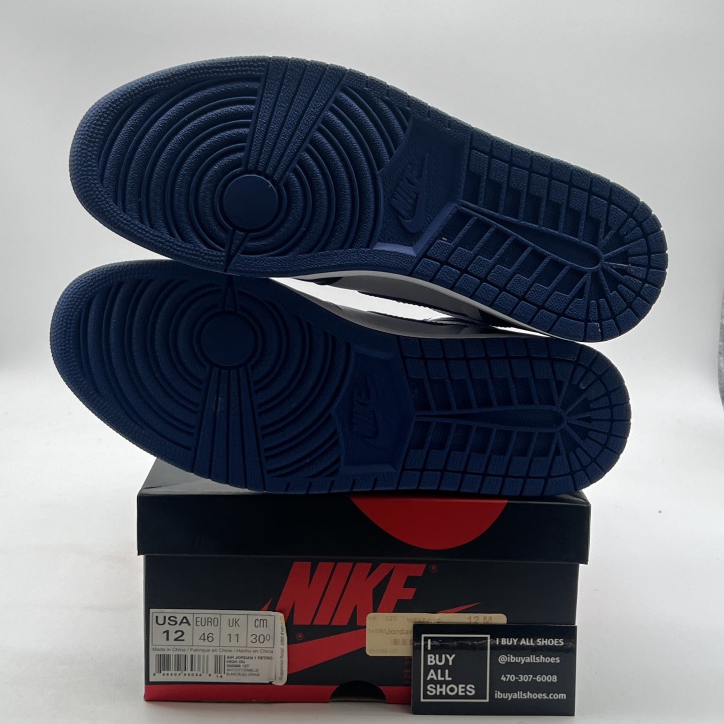 Size 12 - Air Jordan 1 Retro High OG Storm Blue 2016 (555088-127)