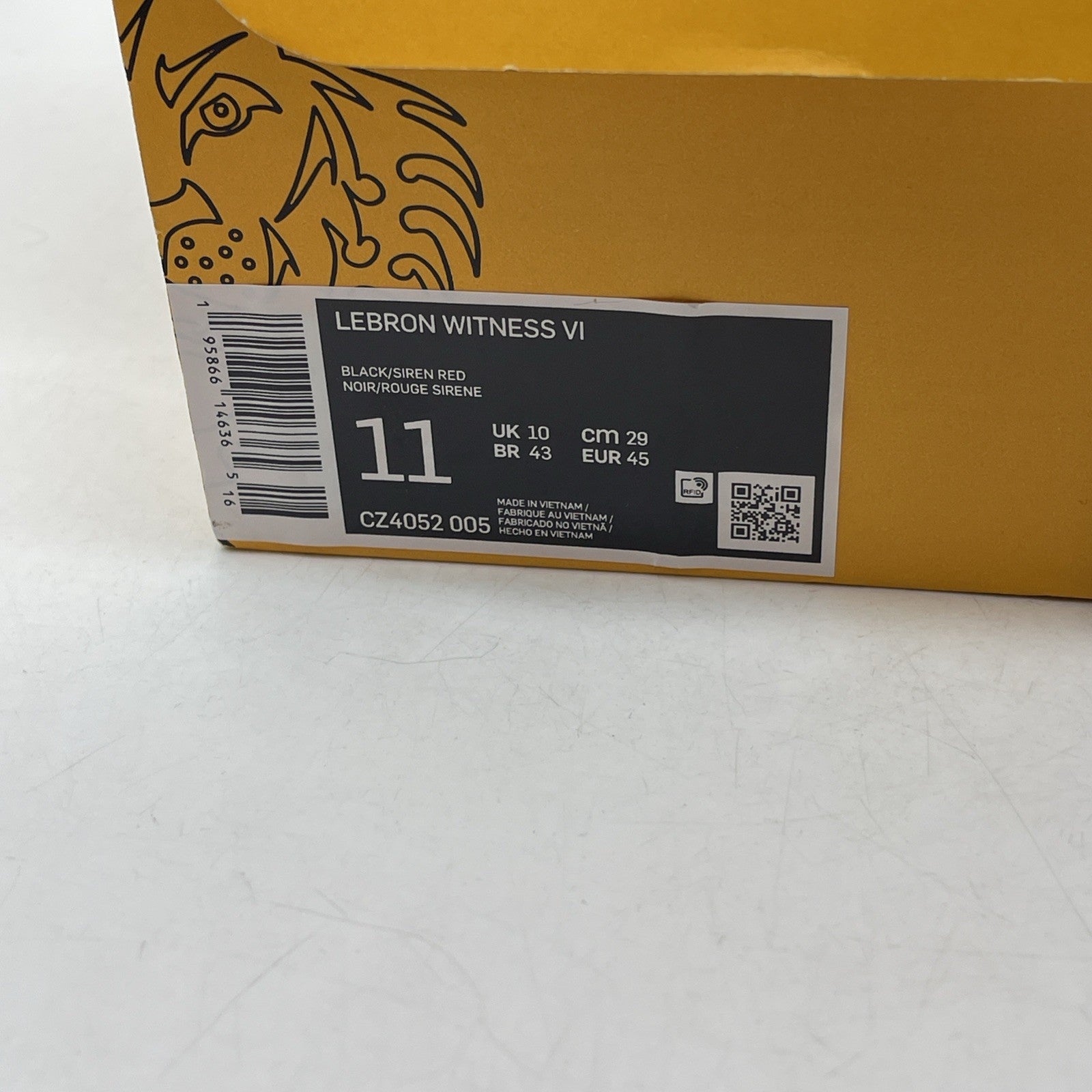 Size 11 - Nike LeBron Witness 6 Black Deep Royal Blue (CZ4052-005)