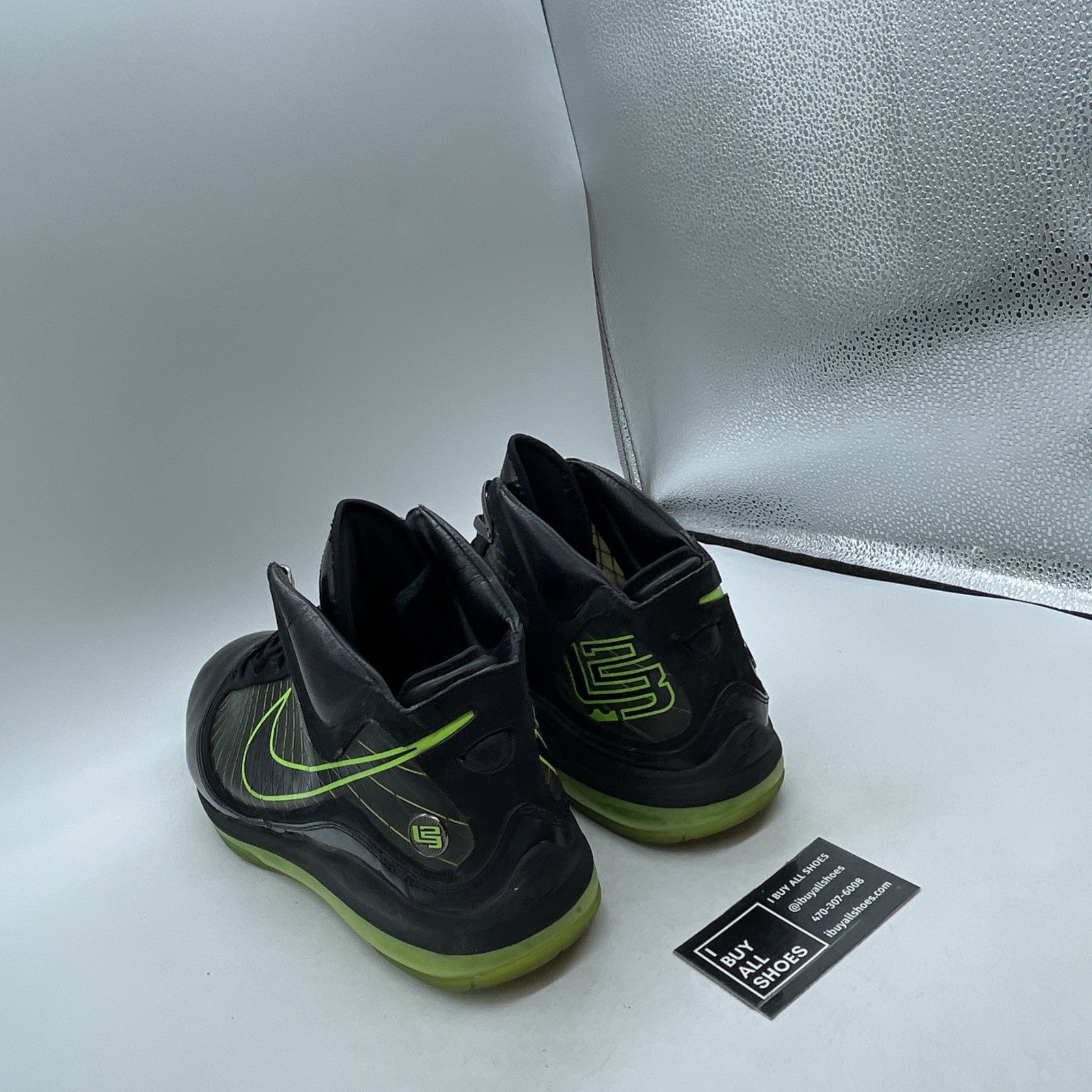 Size 14 - Nike Air Lebron 7 VII Dunkman Black Neon Green Zoom James (275664-006)