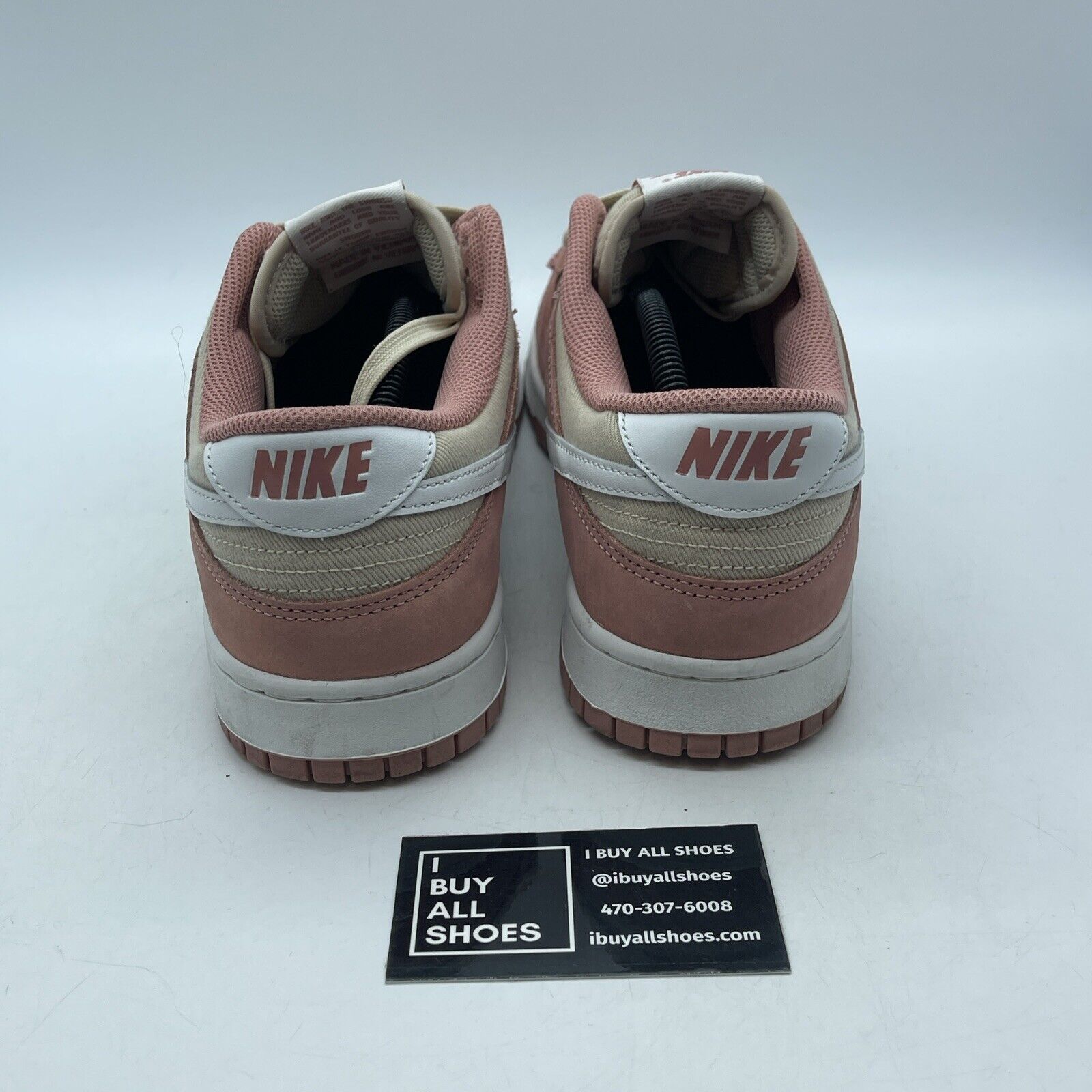 Size 12 - Nike Dunk Premium Low Red Stardust Pink White Suede (FB8895-601)