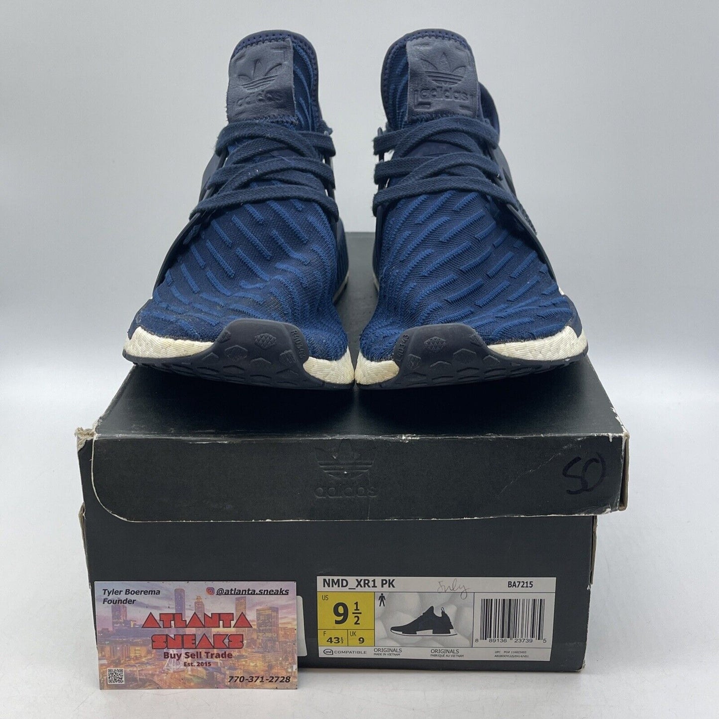 Size 9.5 - adidas NMD_XR1 PK Collegiate Navy Blue White Red Suede (BA7215)