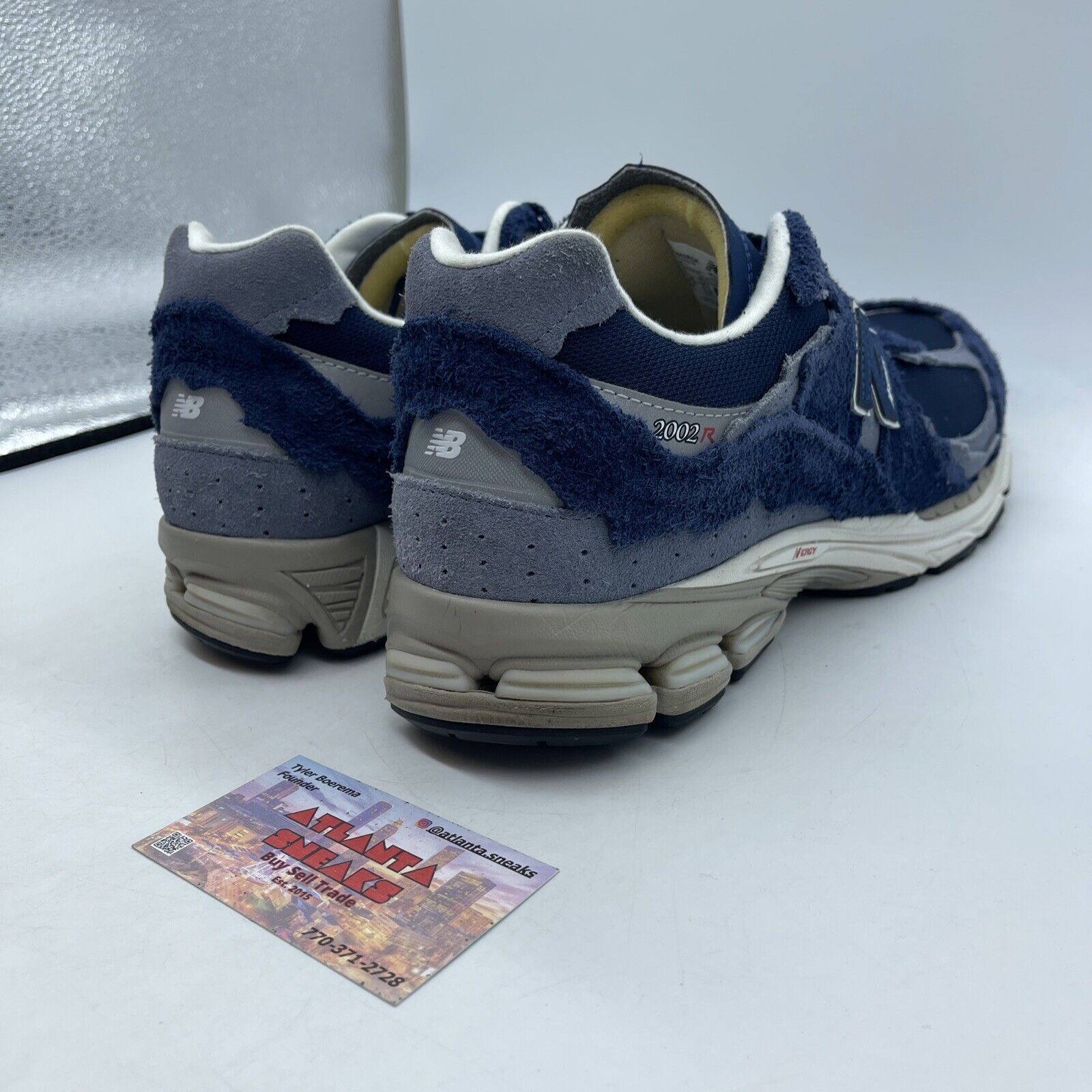 Size 12 - New Balance 2002R Protection Pack - Navy White Suede (M2002RDK)