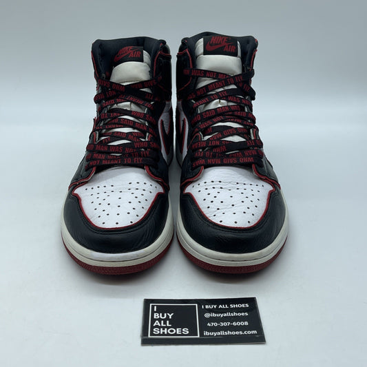 Size 9.5 - Jordan 1 Retro High OG Bloodline Black White Leather (555088-062)