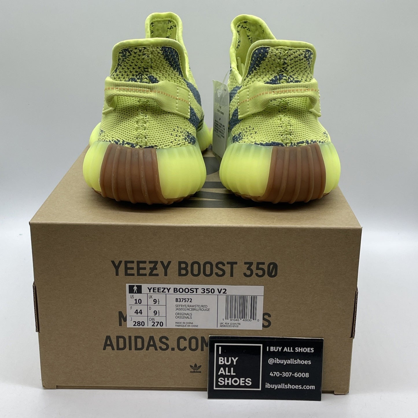 Size 10 - adidas Yeezy Boost 350 V2 Low Semi Frozen Yellow Suede (B37572)