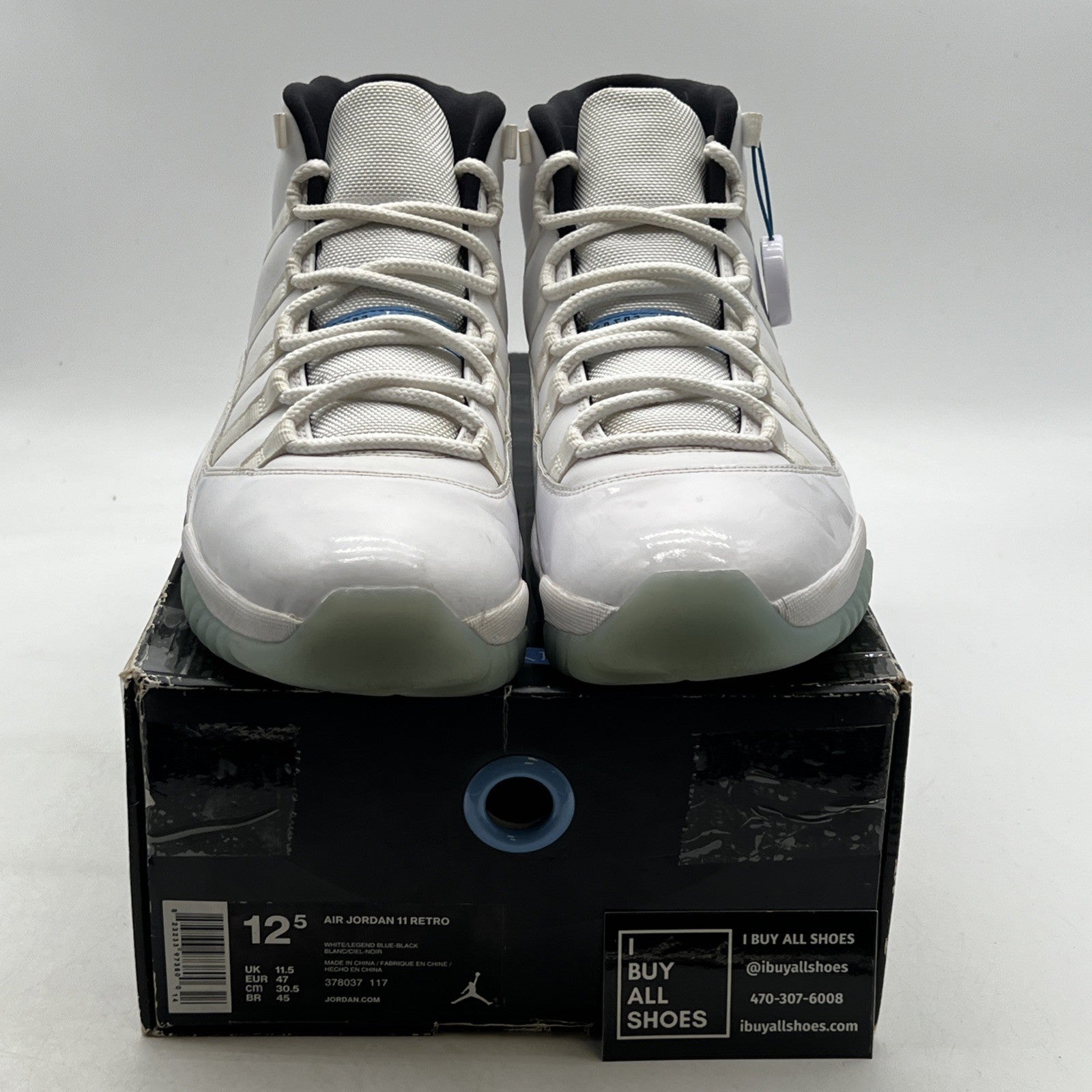Size 12.5 - Air Jordan 11 Retro High Legend Blue (378037-117)
