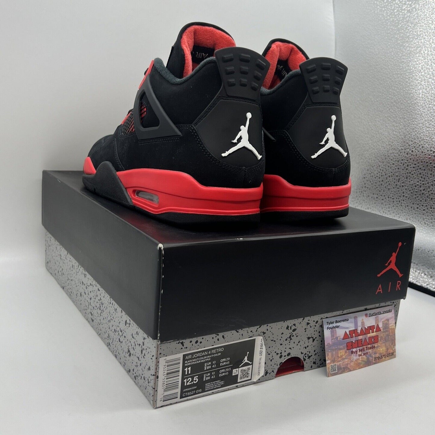 Size 11 - Jordan 4 Retro Mid Red Thunder Black White Brand New Og All