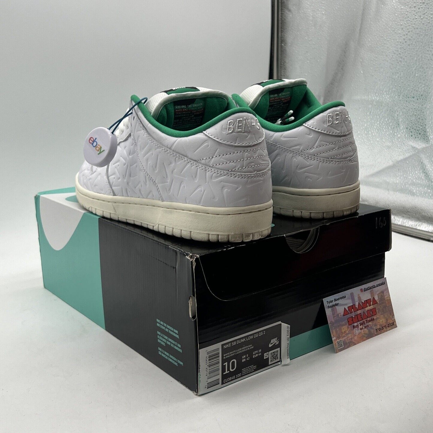 Size 10 - Nike Ben-G x Dunk SB Low Lucid Green (CU3846-100)