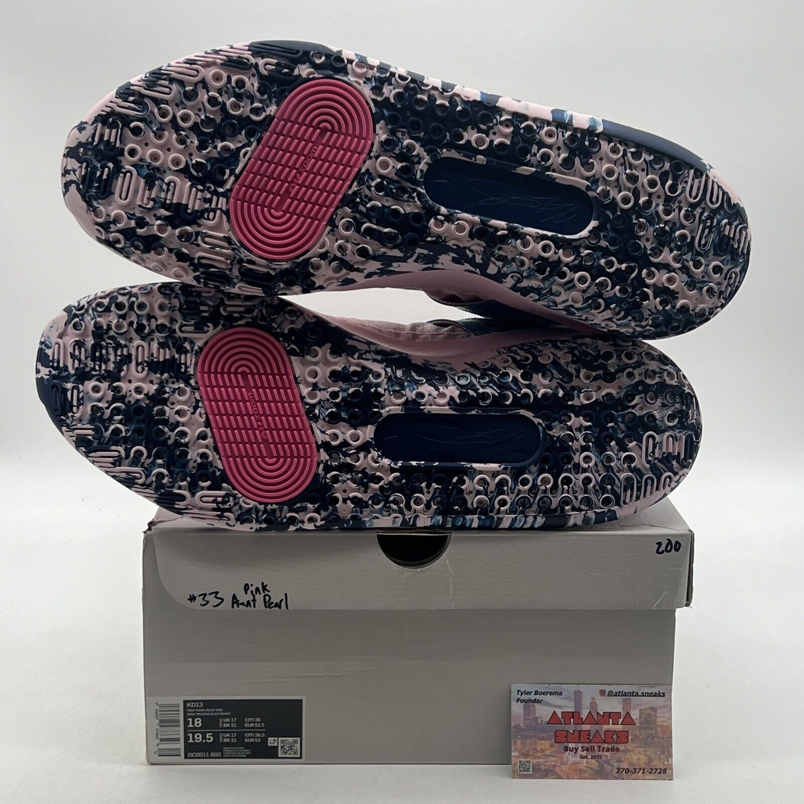 Size 18 - Nike KD 13 Aunt Pearl Navy Pink (DC0011-600)