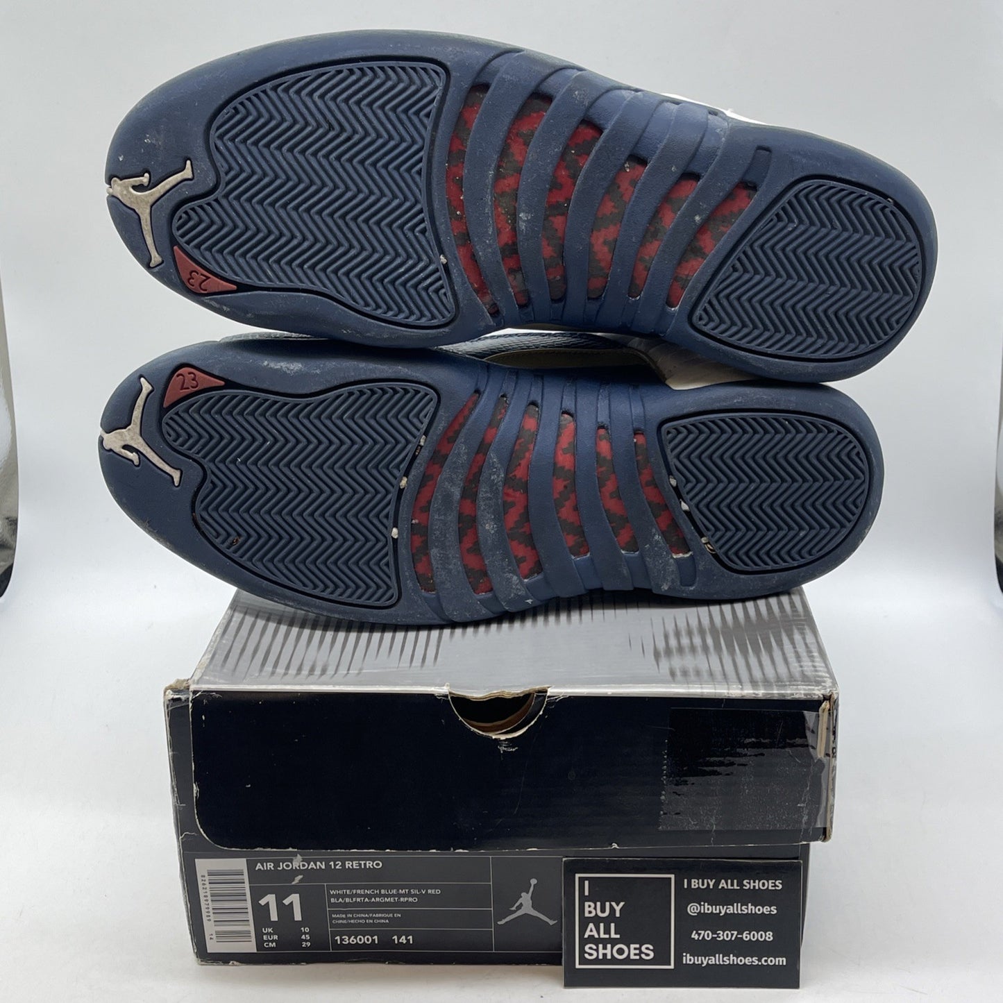 Size 11 - Air Jordan 12 Retro 2004 French Blue White Leather (136001-141)