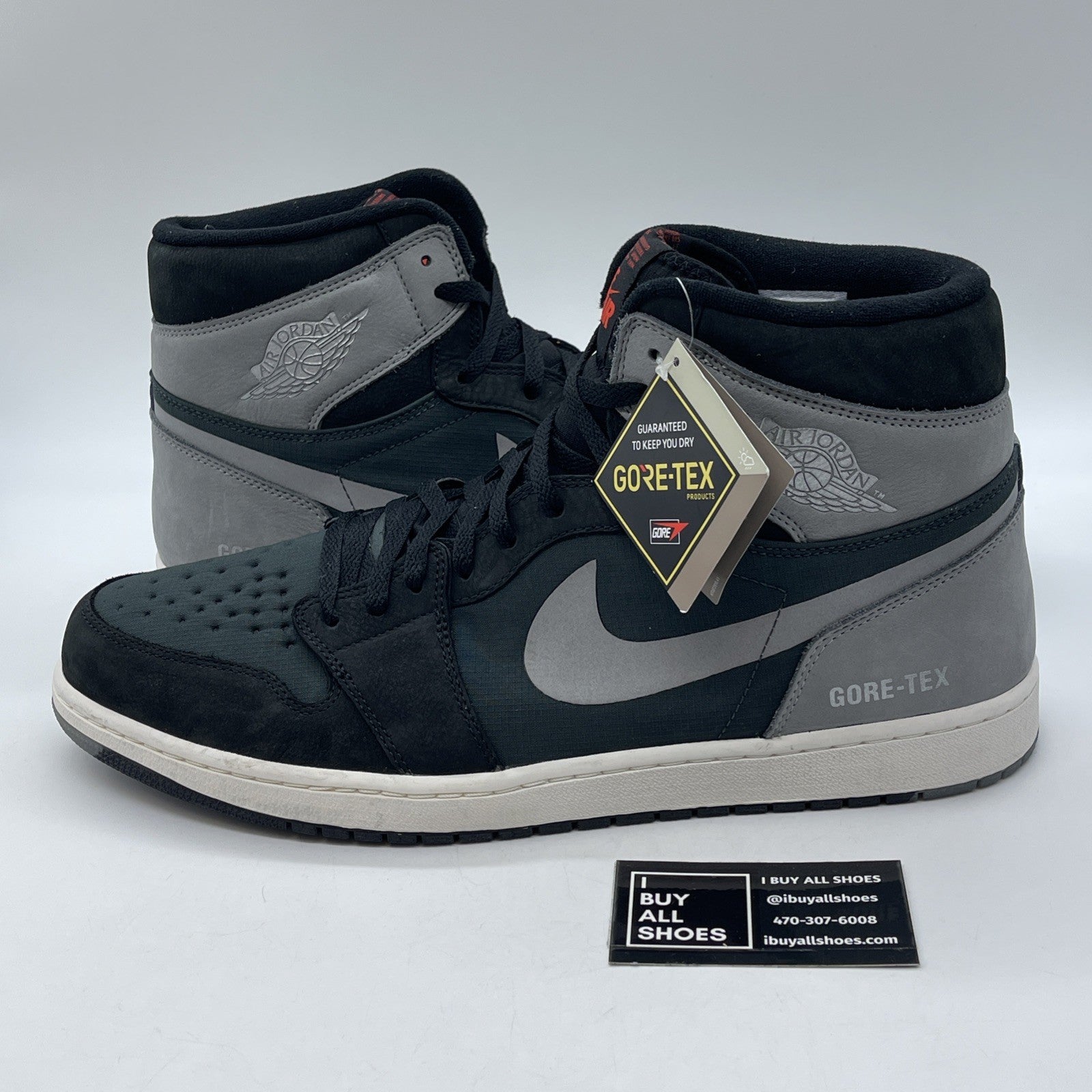 Size 16 - Air Jordan 1 Element GORE-TEX High Black Particle Grey (DB2889-001)