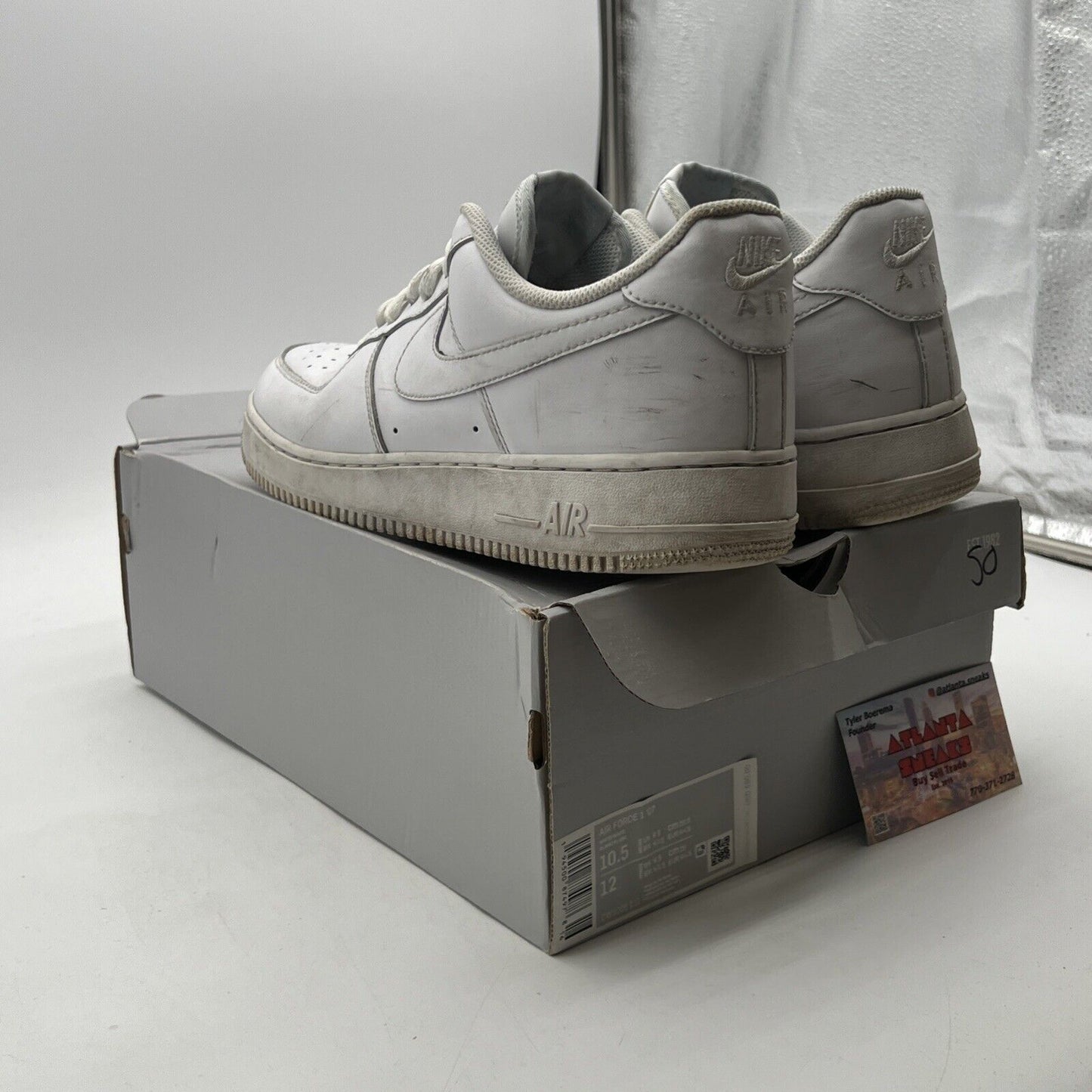 Size 10.5 - Nike Air Force 1 '07 Low Triple White (CW2288-111)