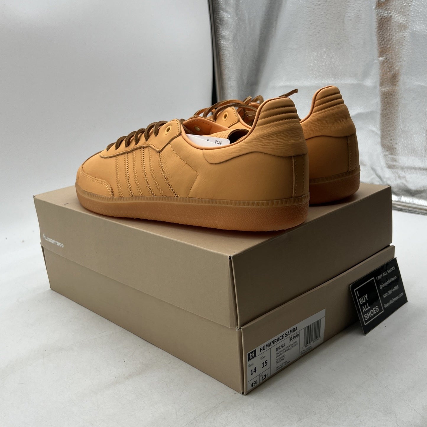 Size 14 - Adidas Pharrell x Humanrace Samba - Orange (IE7293)